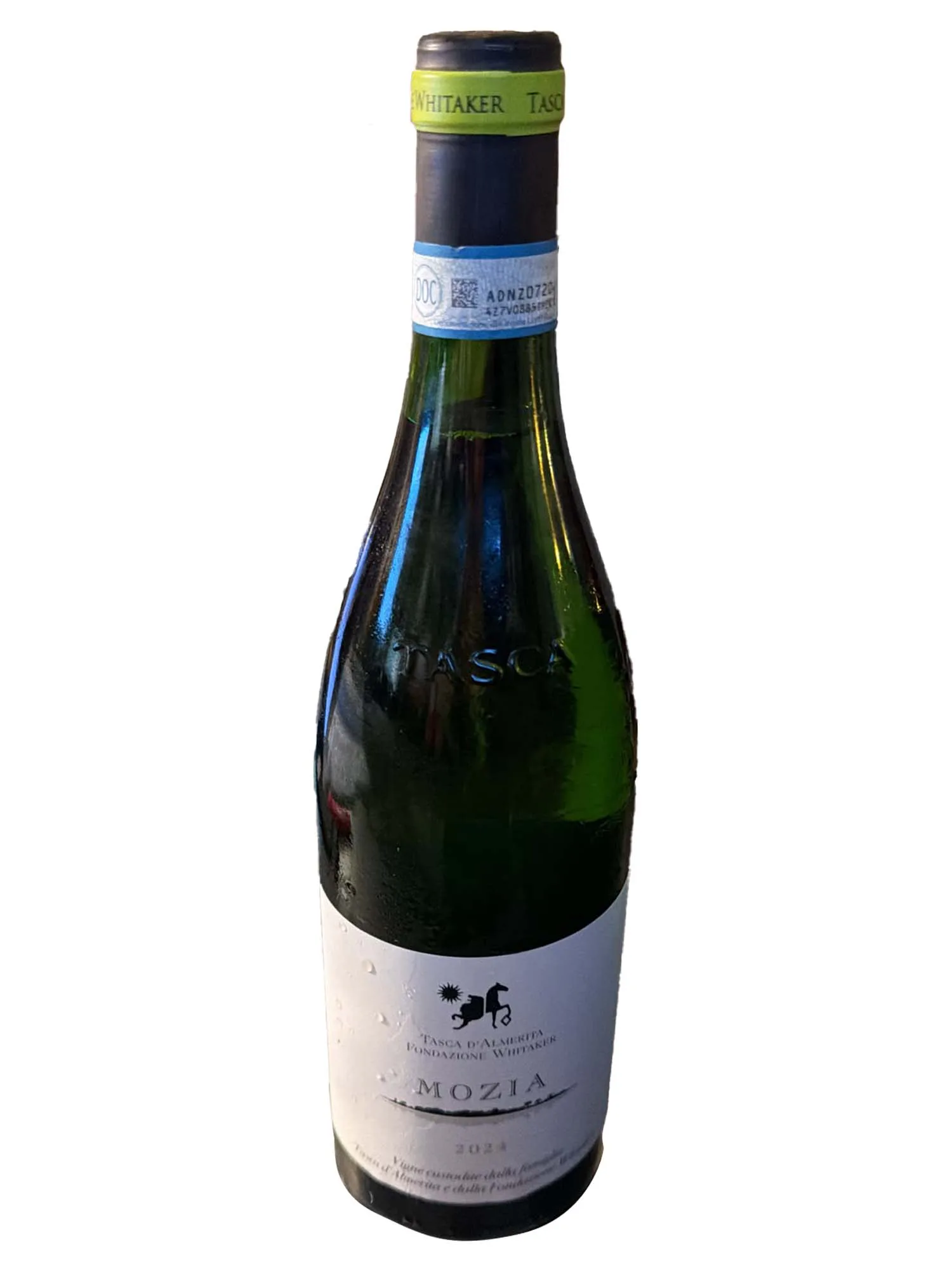 Bottiglia di Grillo di Mozia Tasca d’Almerita, vino bianco Sicilia DOC