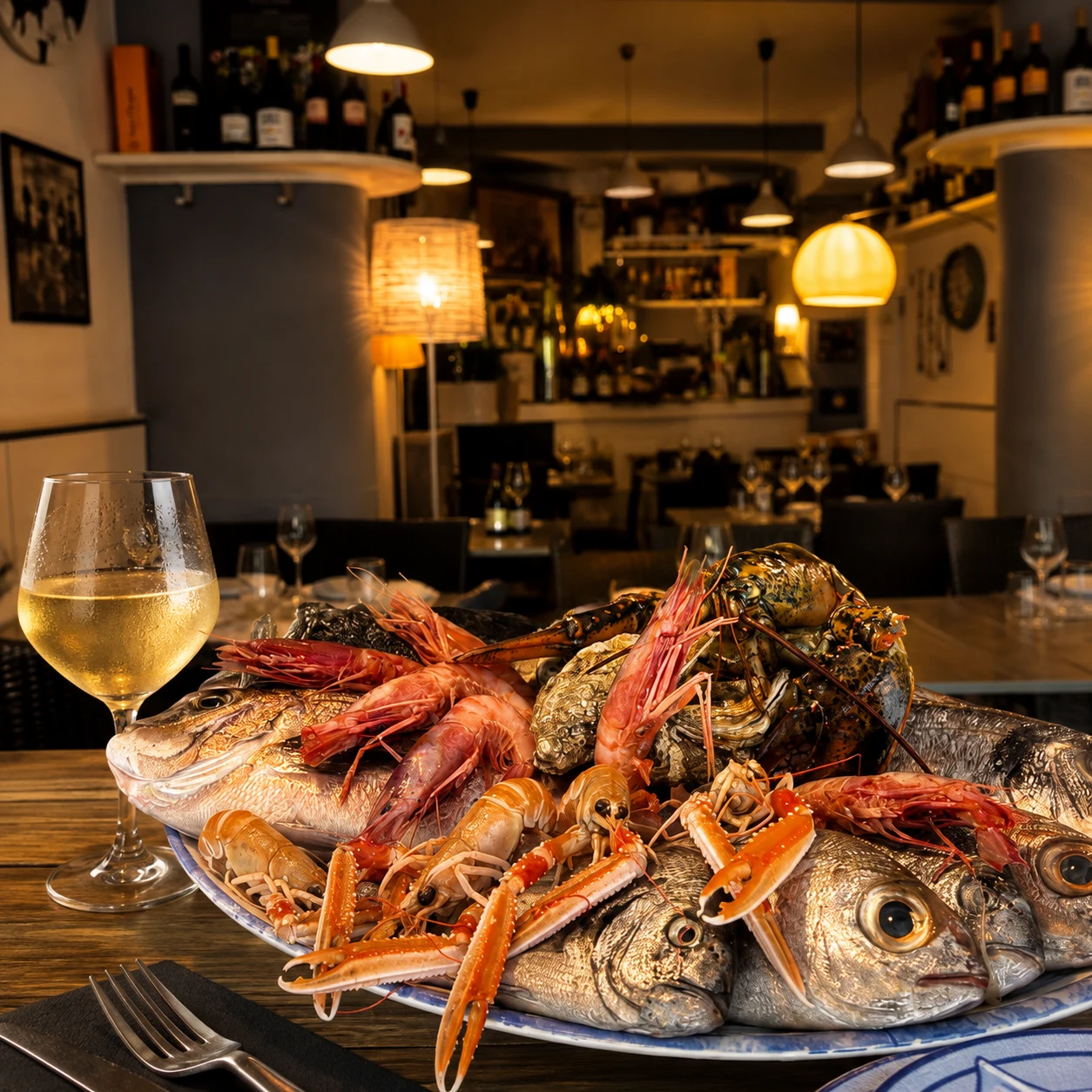 Pesce fresco e crostacei al Ristorantino Pizzeria Leone di Palermo